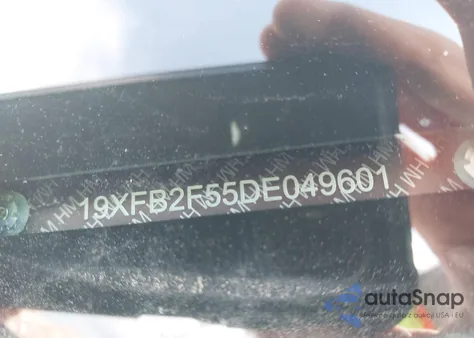 2013 Honda Civic Lx z USA, uszkodzony, nr VIN 19XFB2F55DE049601